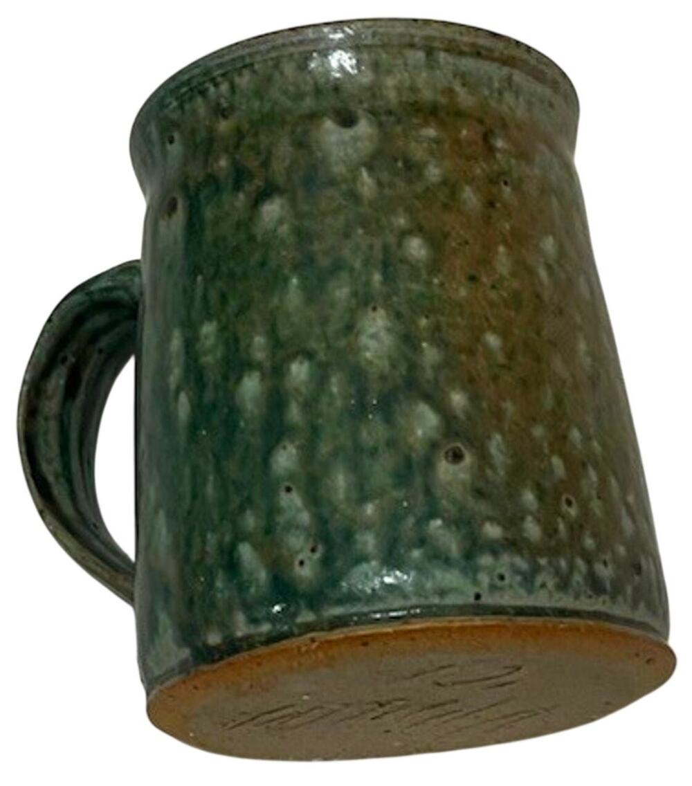 Signed Studio Art Pottery Mug Tea Coffee Cup- Makers Mark ‘01 4”